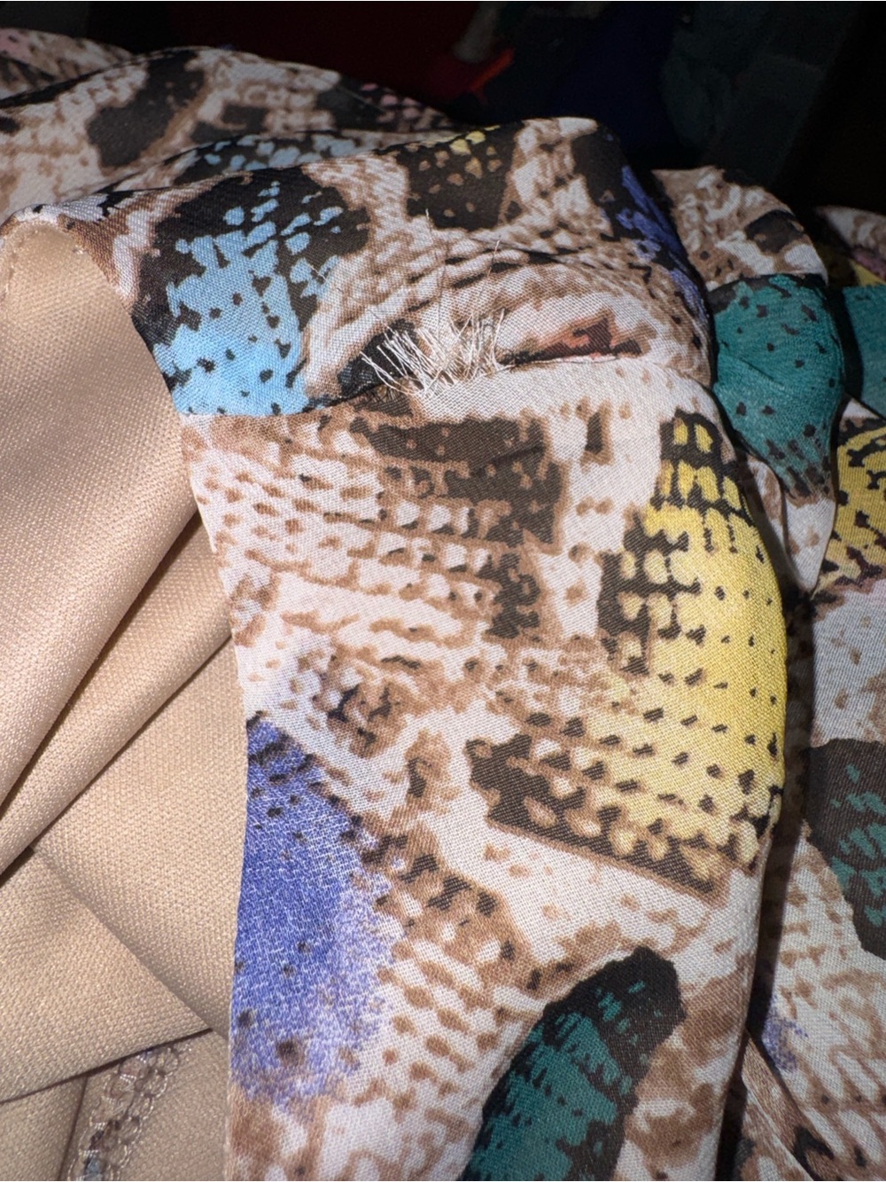 Peach Love California Colorful Snake Print Blouse - Picture 6 of 6